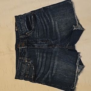 Kut shorts denim high rise raw hem sz 4